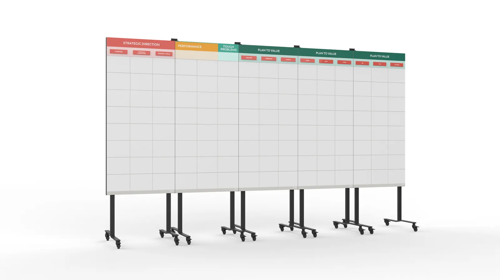 Whiteboard Obeya Mobile - Compact bundel
