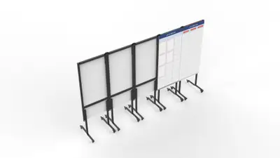 Whiteboard Mobile - Compact+ bundle (5 frames, 7 boards)