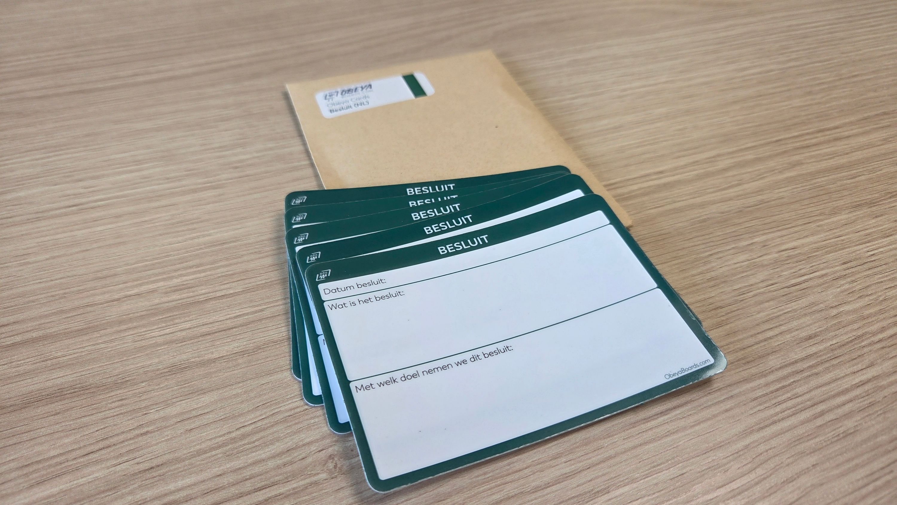 Obeya Cards - Besluit (5 stuks)