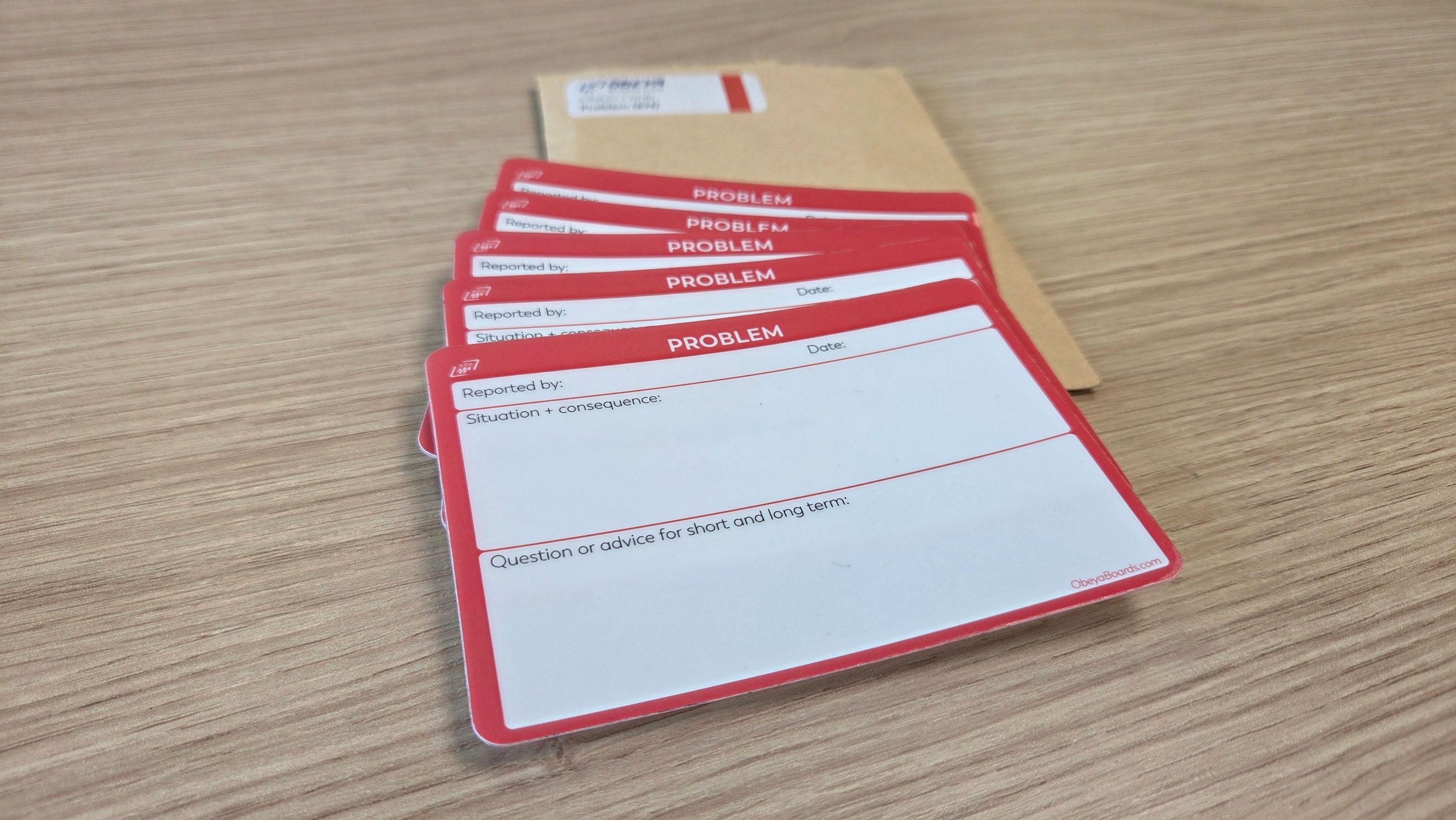 Obeya Cards - Problem (5 pcs)