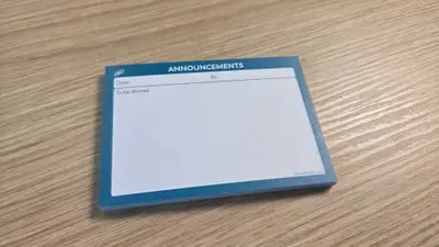 Sticky notes - Anouncement (5 pcs)